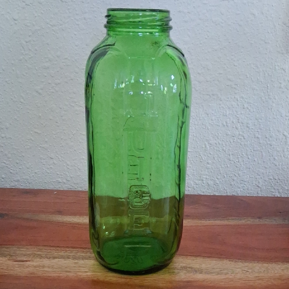 Anchor Hocking Green Juice Bottle